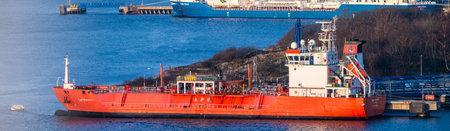 Gothenburg, Sweden - March 05 2024: LPG tanker Cgas Monarch at portのeditorial素材
