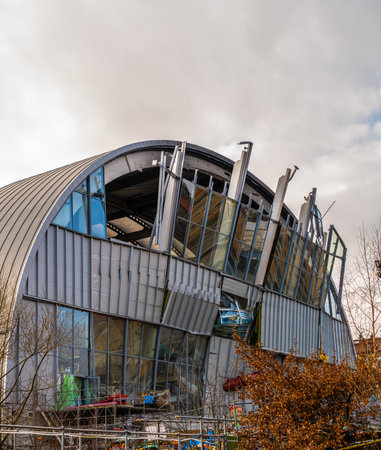 Gothenburg, Sweden - February 24 2024: Remains of Liseberg Oceana water park after the fireのeditorial素材