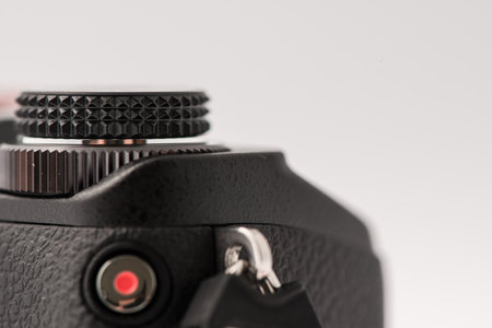 Detail view of controls of a digital cameraの写真素材