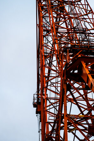 Details of a large wharf craneの写真素材