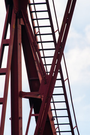 Details of a large wharf craneの写真素材