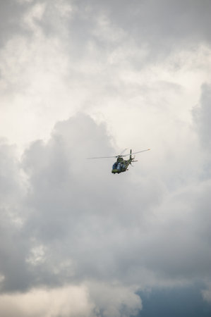 Gothenburg, Sweden - August 29 2010: AgustaWestland AW109 helicopter of the Swedish Armed Forcesのeditorial素材