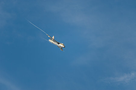 Gothenburg, Sweden - August 29 2010: Hawker Hunter F58A performing a displayのeditorial素材