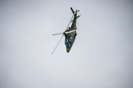 Gothenburg, Sweden - August 29 2010: AgustaWestland AW109 helicopter of the Swedish Armed Forcesのeditorial素材