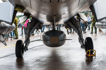 Gothenburg, Sweden - August 29 2010: SAAB 39 Gripen operated by the Swedish Air Forceのeditorial素材