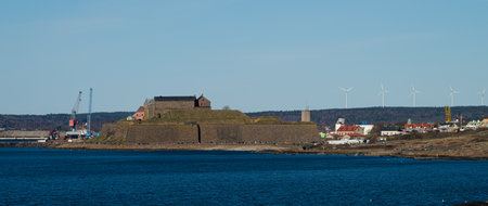 Varberg, Sweden - March 17 2024: Seaside view of Varberg fortressのeditorial素材