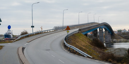 Gothenburg, Sweden - March 24 2024: Bridge between H?n? and Fot?のeditorial素材