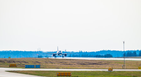 Landvetter, Sweden - April 01 2024: SAS Airbus A320-251N EI-SID  lifting off from Landvetter GOT for Stockholm ARNのeditorial素材