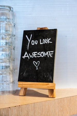 Inspiring you look awesome signの写真素材