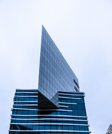 Exterior of a modern office buildingの写真素材