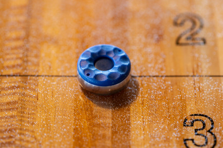 Playing a game of shuffleboardの写真素材