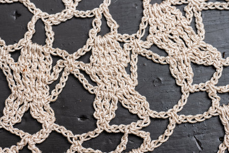 Closeup image of fine crochet