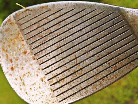 Rust and steel on golf clubsの写真素材