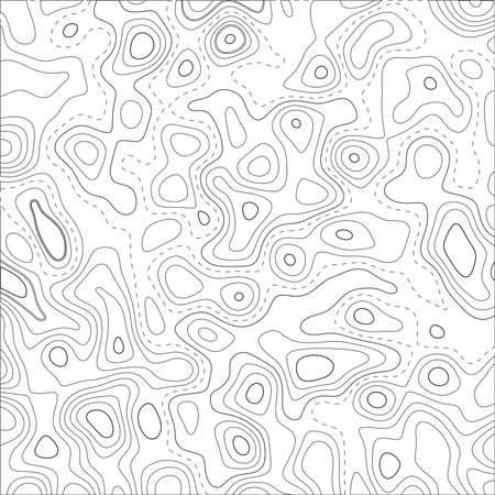 Topographic Map seamless pattern in hand-drawn style. Colorful cut stone vector illustration. Stone seamless texture. Line art print design.のイラスト素材