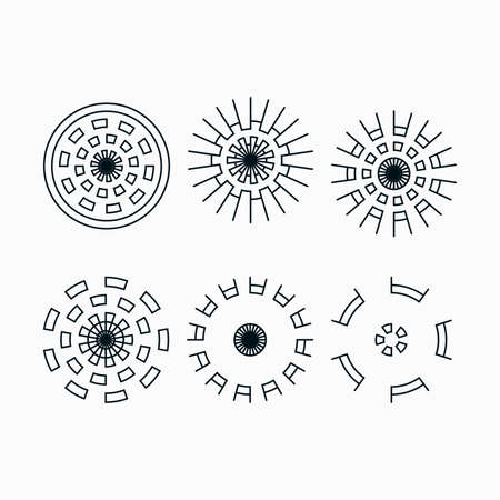 A set of gears sings. Simple icon for design. Gear sign simple icon on background. Vectorのイラスト素材