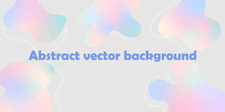 Background with colorful hand drawn organic shapes,lines,doodles and elements.Natural forms.Vector trendy designのイラスト素材