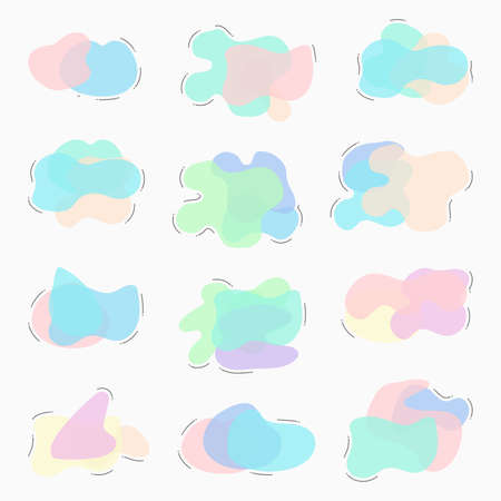 Unique abstract graphic elements. Eco banner with a gradient shape. Design template for presentation or flyer. Abstract forms green dynamic composition. minimal mesh background. modern style vectorのイラスト素材