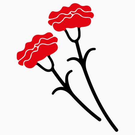 Carnation Flower Vector. vector illustration.のイラスト素材