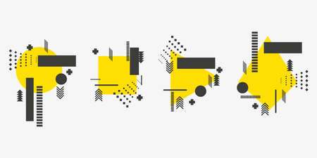 Set of abstract geomeric brochure, card, background, cover. Vector illustration, eps 10のイラスト素材