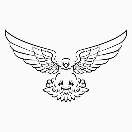 eagle icon illustration isolated vector sign symbolのイラスト素材