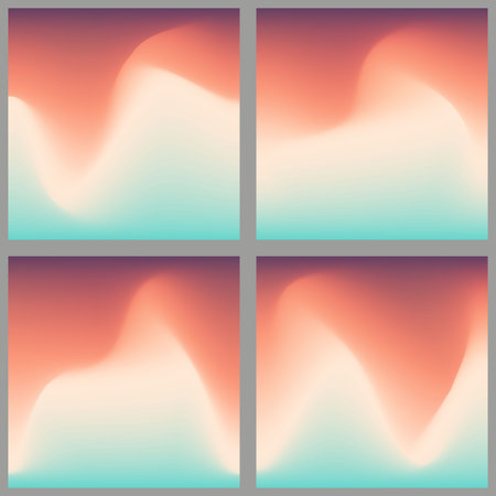 Hologram gradient background set with holographic cover. 90s, 80s retro style. Iridescent graphic...