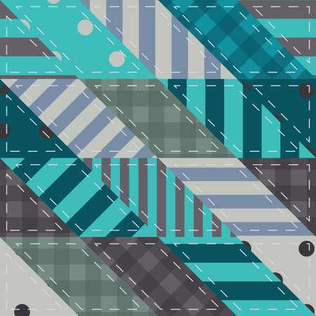 Vector patchwork quilt pattern. vintage decorative elements. hand drawn background. Indian, Arabic,...