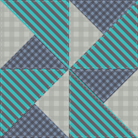 Vector patchwork quilt pattern. Vintage decorative elements. Hand drawn background. Indian, Arabic,...