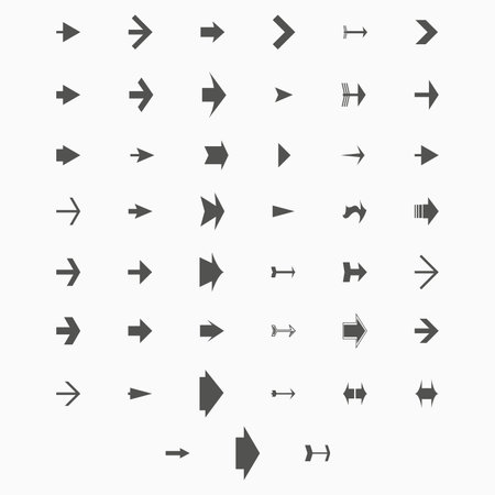 Arrows big black set icons. arrow icon. Arrow vector collection. Arrow. cursor. Modern simple arrows. vector illustrationのイラスト素材