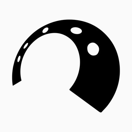 Horseshoe - black vector silhouette for logo or pictogram. Horseshoe - silhouette for corporate identity.のイラスト素材