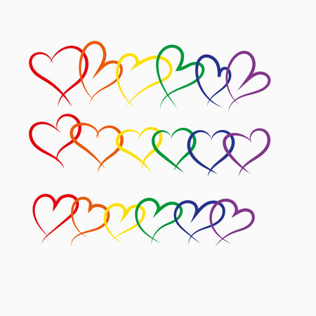 LGBT colors heart flag. vector logo.のイラスト素材