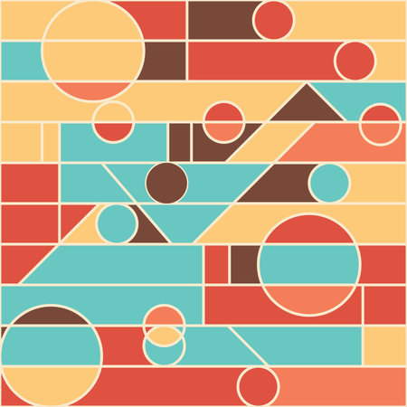 Retro funky geometric shapes pattern design. vector illustration. EPS 10のイラスト素材