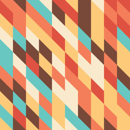 Retro checkered colorful background. Abstract vector seamless pattern. Retro checkerboard in style 60s, 70sのイラスト素材