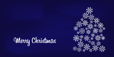 Merry Christmas Corporate Event Invitation, Blue Background. Modern Minimal design Vector Layout template card abstract with Winter Holiday icons pattern, Christmas Decorationのイラスト素材