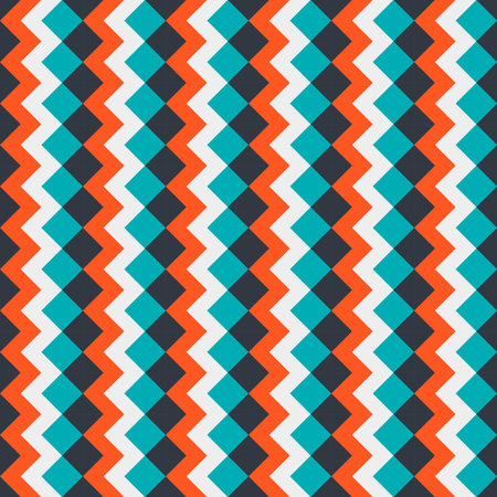 Abstract geometric pattern with stripes, lines. A seamless vector background. Black and white texture.のイラスト素材