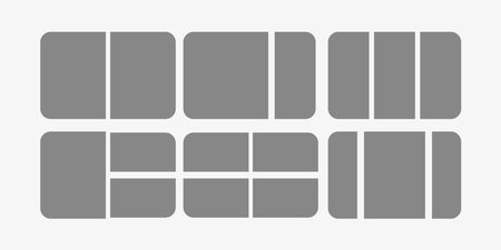 Templates collage two and more frames, photos, pictures, illustrations. vector frame presentation....