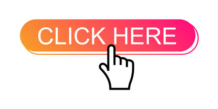 Click here button with hand pointer clickingのイラスト素材