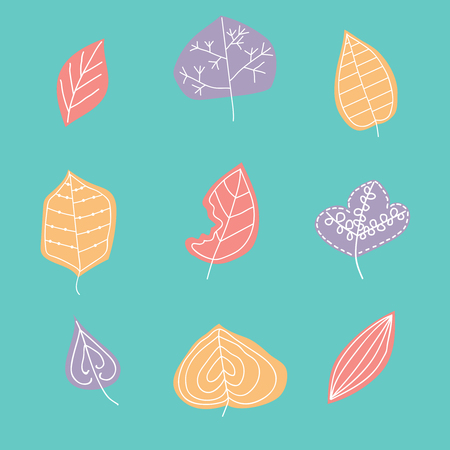 Pattern with leaf, abstract texture background, autumnのイラスト素材