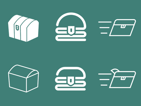 Treasure chest icon.のイラスト素材