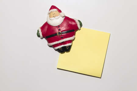 Santa Claus and post it noteの写真素材
