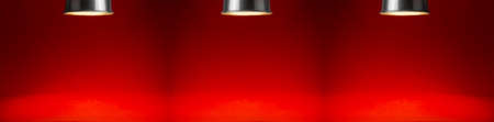Luxury red empty scene with spotlights and spots of light, banner. Elegant abstract stage in modern style for design of website, header, showing, presentation.の写真素材