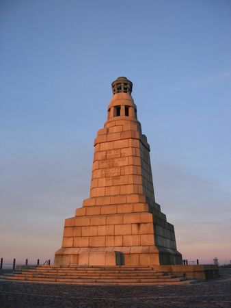 Dundee Law Memorial at dawnの写真素材