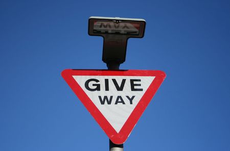 Give Way signの写真素材