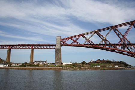 Forth road bridge, Edinburghの写真素材