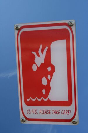 Cliffs please take signの写真素材