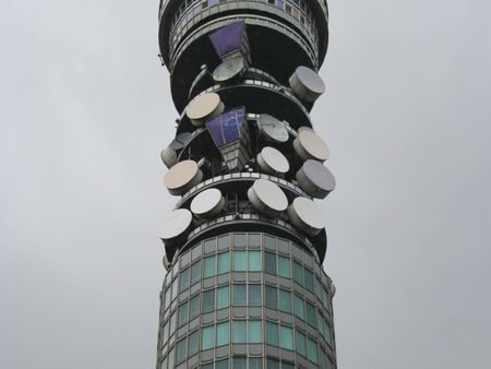 telecom tower close up, London close up