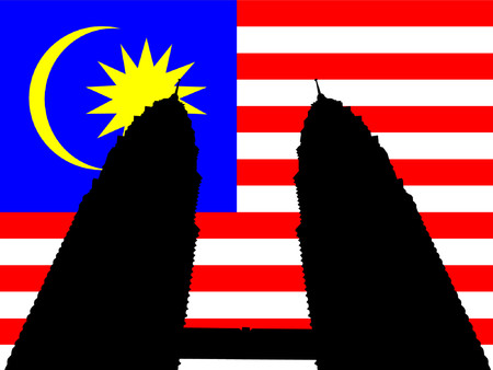 Petronas Towers Kuala Lumpur Malaysiaのイラスト素材