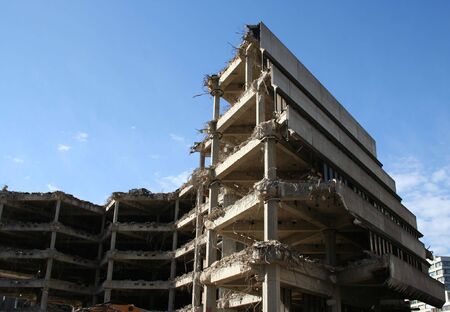 building under demolitionの写真素材