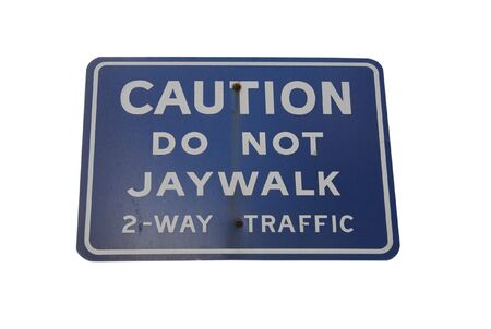 caution do not jaywalk signの写真素材