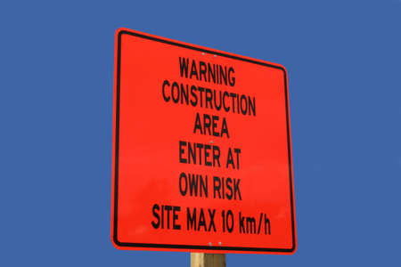 construction area signの写真素材