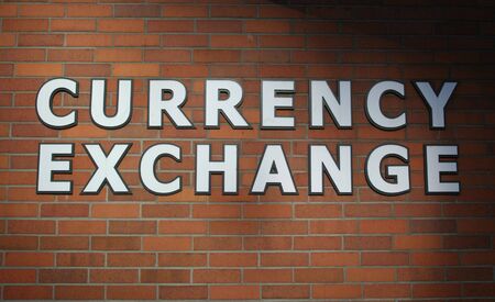 Currency exchange signの写真素材